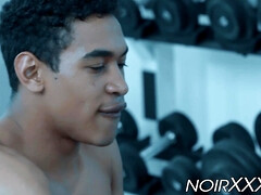 デカチン, 黒人, フェラチオ, チン, ゲイ, ジム, 異人種間, コキ