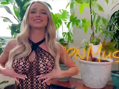 Blonde woman with a fat ass masturbates and gets fucked