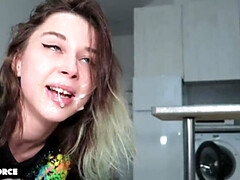 Amateur, Éjaculer dans la bouche, Faciale, Orgasme, Rugueux, Russe, Adolescente, Nénés