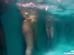 Blondine, Braunhaarige, Gruppe, Hd, Lesbisch, Party