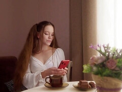 美女, ブロンド, カワイイ, 女, 指いじり, オナニー, オーガズム, ティーン