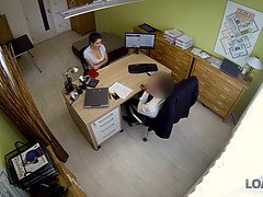 In den arsch, Vorstellungsgespräch, Blasen, Schwanz, Wichsen, Lecken, Büro, Stiefmutter