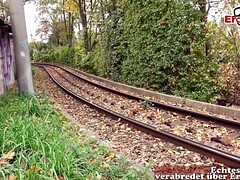 Leie, Vollbusig, Deutsch, Reif, Mutti, Im freien, Öffentlich, Realität