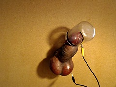 Subject L2s cock estim milking and cum collection