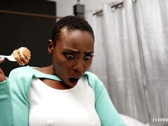 18, 美女, フェラチオ, 異人種間, オマンコ, ティーン, 三人, オッパイの