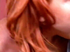 フェラチオ, ダブル開発, ハードコア, Hd, 淫乱熟女, 赤毛, 剃毛, 三人