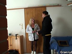 Freckles old granny and boy hot sex