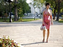 Robe, Érotique, Talons, Maman, Cheveux courts, Softcore, Solo, Nénés