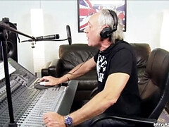 Gorgeous Christine Love gets ready to get fucked by two horny radio guys