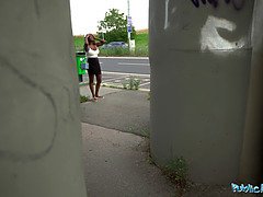 Africain, Noire, Noir ébène, Interracial, De plein air, Pov, Public, Réalité