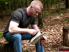 緊縛, ブロンド, フェラチオ, チン, 足, 陵辱, お仕置き, タトゥー