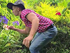 FARM EMPLOYEE FUCKS YOUNG EXPLORER IN THE JUNGLE