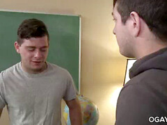AJ and Cameron pummels in The Teacher's Classroom