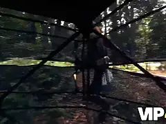 Man die toekijkt, Vriendin, Hd, Natuurlijke tieten, Buiten, Kut duiken, Roodharige vrouw, Schreeuwen