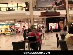 Small young latin Tiny Teen picked up at mall & nailed