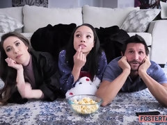 フェラチオ, 茶髪の, グループ, レズビアン, 小柄, フェラする, ティーン, 濡れ