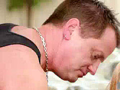 Américain, Couple, Papa, Massage, Orgasme, Petite femme