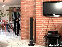 Birthday leads to threesome with his old parents