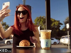 黒人, チン, ハードコア, なめる, 自然山雀, 小柄, 赤毛, オッパイの