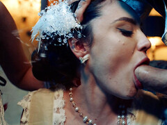 バック, ドレス, ヨーロピアン, 女 人男 人, インド人, キス, ピアス, スパンキング