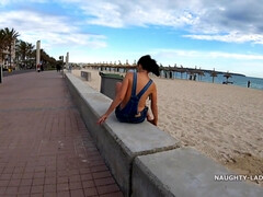 デカパイ, 巨乳な, 露出狂, 淫乱熟女, 自然山雀, 公共, ロシア人, オッパイの