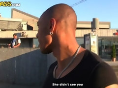 Sexy stripper gets fucked in the park