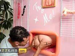 In den arsch, Grosser arsch, Grosse titten, Braunhaarige, Hd, Lecken, Monster, Schreiend