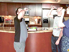 フェラチオ, なめる, 熟年, 淫乱熟女, オマンコ, 赤毛, 義母, ティーン