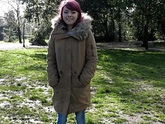Auditie, Hondjeshouding, Hd, Masturbatie, Orgasme, Roodharige vrouw, Tiener, Tieten likken