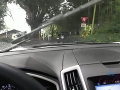 Strand, Blasen, Braunhaarige, Handjob, Orgasmus, Im freien, Zierlich, Abendanzug