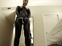Sadomasochismus, Schwanz, Fetisch, Würgen, Latex, Milf, Natürlich, Solo