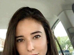 Angie Varona - Brunette with big natural tits bikini compilation