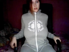 Enthousiasteling, Grote mammen, Natuurlijke tieten, Tiener, Tieten likken, Webcamera