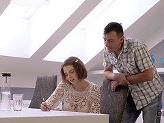 デカパイ, フェラチオ, 手コキする, Hd, なめる, マッサージ, オフィス, 現実