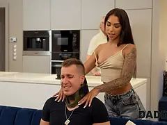 Schönheit, Braunhaarige, Betrug, Süss, Papi, Freundin, Hd, Schreiend