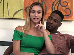 Blonde, Sucer une bite, Hd, Interracial, Léchez, Petite femme, Criant, Nénés