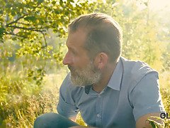 Estilo perrito, Gafas, Hd, Al aire libre, Coño, Afeitado, Hijo, Adolescente