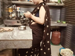 Hot Indian Bhabhi Caught Watching Porn in Kitchen - Hardcore Fuck & Moaning