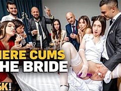 アナル, フェラチオ, 結婚, 茶髪の, ドレス, ハードコア, 結婚式, 奇妙
