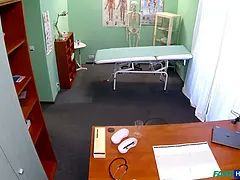 Desperate russian teen prizes therapist with hard sex - faux health center