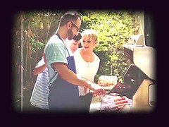 Grosse titten, Blasen, Braunhaarige, Vollbusig, Geschnappt, Hd, Reiten, Titten