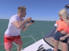 Marsha May taking dick up her mouth & pussy during a shoot on boat