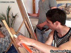 Leie, Arsch, Blasen, Braunhaarige, Masturbation, Milf, Muschi