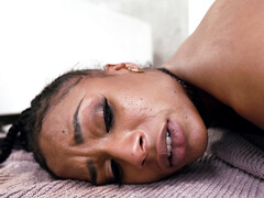 Big boobs babe showing hardcore fuck skills on the floor