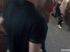 Mooi, Bruinharig, Tsjechisch, Hardcore, Likken, Kort haar, Tieten likken