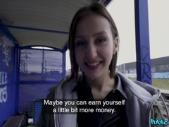 Morena, Corridas faciales, Cuero, Al aire libre, Público, Ruso, Alto, Hilo dental