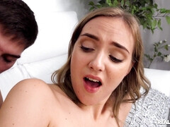 素人, ブロンド, フェラチオ, チン, 顔射, なめる, 自然山雀, オマンコ