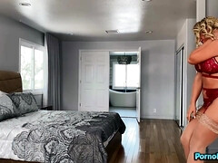 お尻, デカ尻, ブロンド, カップル, イマラチオ, ハードコア, 下着, 淫乱熟女