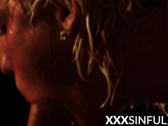 Grote kont, Grote lul, Pijpbeurt, Sperma shot, Lul, Vrouw, Natuurlijke tieten, Tieten likken