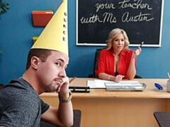 Lusty curly chick with huge bottom Olivia Austin is enjoying intensive pound